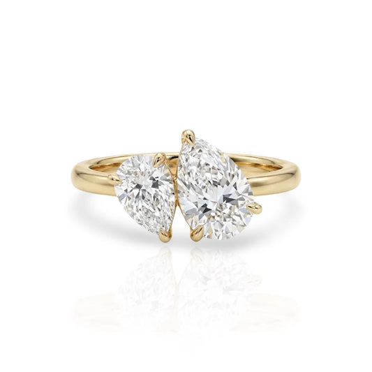 Toi et Moi Pair Cut Ring | 925 Sterling Silver